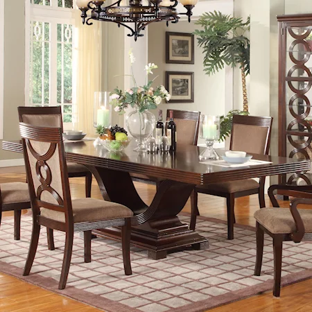 Rectangular Dining Table with 20" Leaf